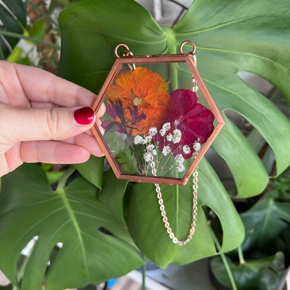 Pressed floral art